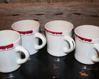 Vintage mugs x 4 set Grindley Duraline restaurant ware hotelware