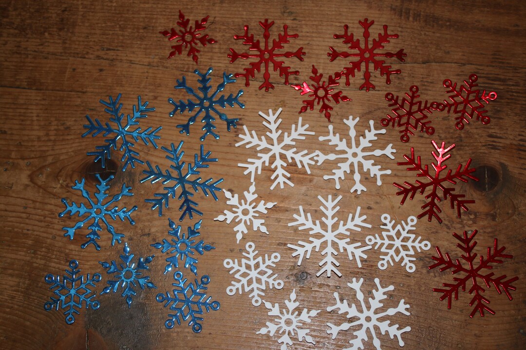 Die Cut Snowflake X 24 Foil Card Stock Etsy