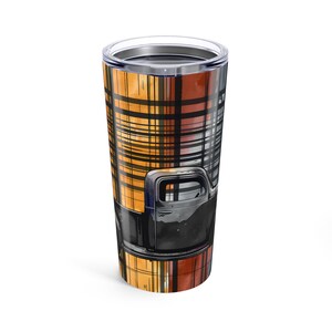 Reisbeker pick-up truck print 20oz roestvrijstalen reisbeker met deksel vintage sfeer warm koud beker vrachtwagen minnaar mannen cadeau vrouwen onderweg
