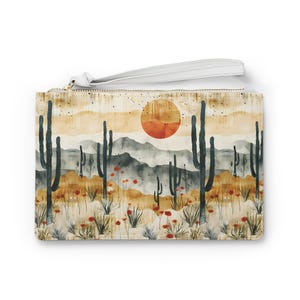 Pochette Desert Vibe Bracelet en cuir végétalien pour femme Sac à main cadeau Pochette chic Portefeuille Taille de stade approuvée Sac à main de soirée
