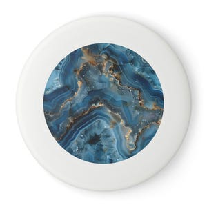Wham-O Frisbee Blue Crystal Agate Art Print Flying Disc Game Adult Beach Toys Kids Pets Ultimate Frisbee Men Gift Women Fun Family Park