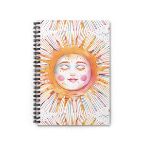 Quaderno a spirale Sunny Vibe, divertente regalo per adolescenti, donne, scrittori creativi, uomini, amanti del sole, diario a righe