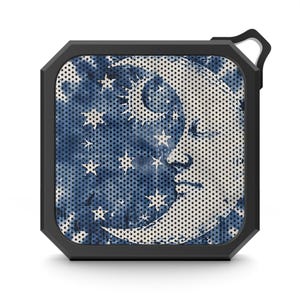 Altavoz compacto impermeable con clip para viajes, estilo Boho Moon Stars, con Bluetooth, portátil, para música al aire libre, ideal para playa y camping.