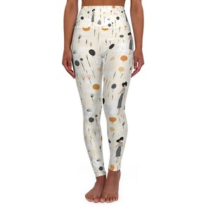 Womens Yoga Leggings Abstract Woman in Park High Waisted Stretch Pants Teen Gift Women Yoga Pants