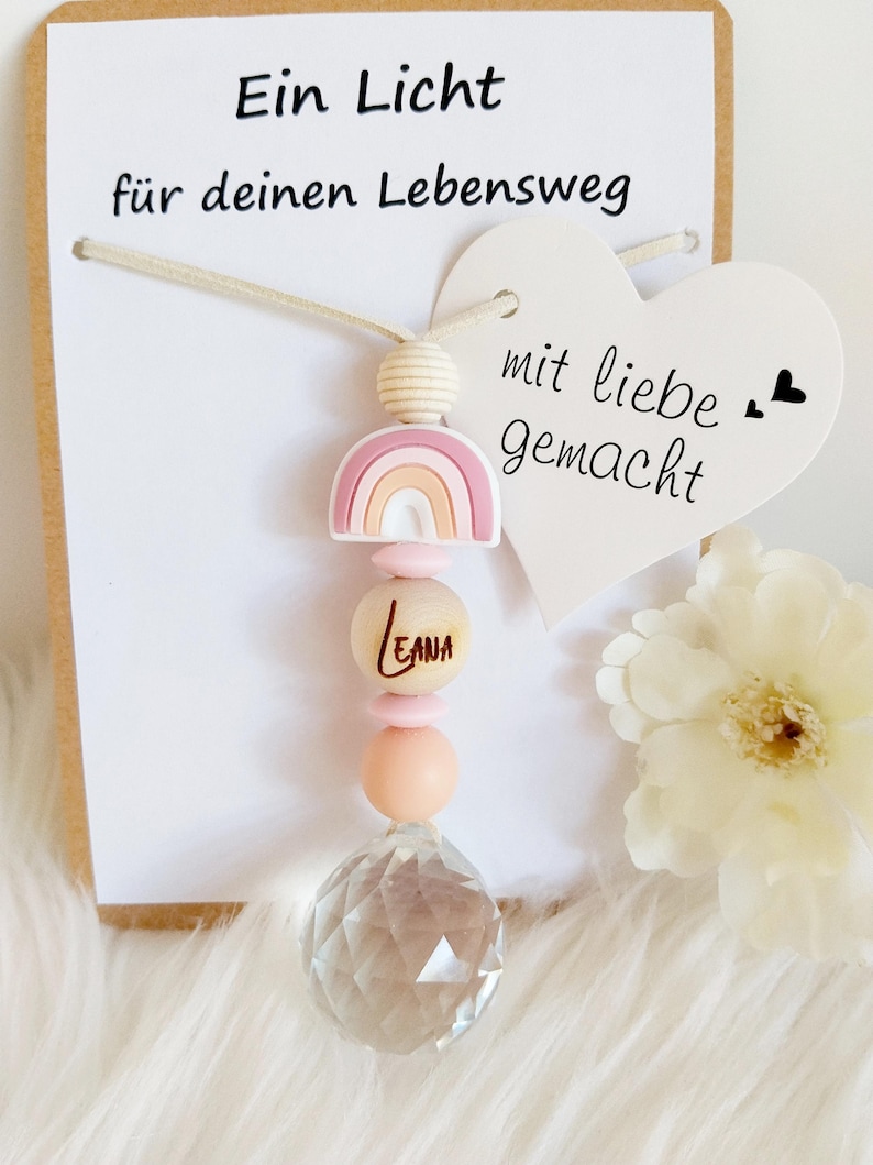 Sonnenfänger als Geschenk zur Geburt, Taufe oder Babyparty. Personalisiertes Geschenk zur Geburt, Geschenk Neugeborenes, personliertes Geschenk Taufe, Geschek Taufpatin