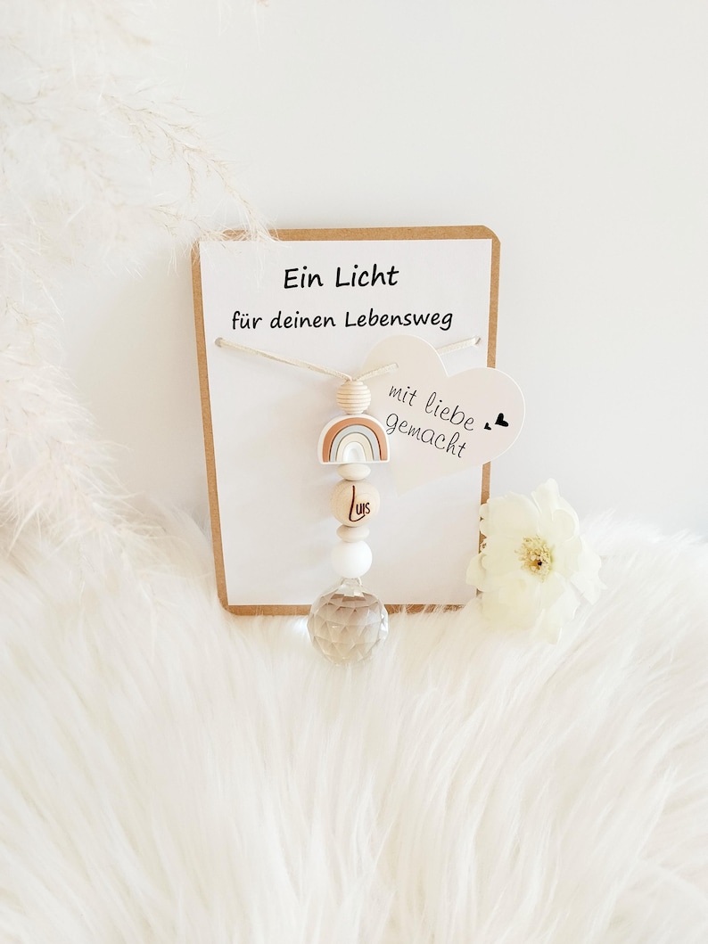 Sonnenfänger als Geschenk zur Geburt, Taufe oder Babyparty. Personalisiertes Geschenk zur Geburt, Geschenk Neugeborenes, personliertes Geschenk Taufe, Geschek Taufpatin