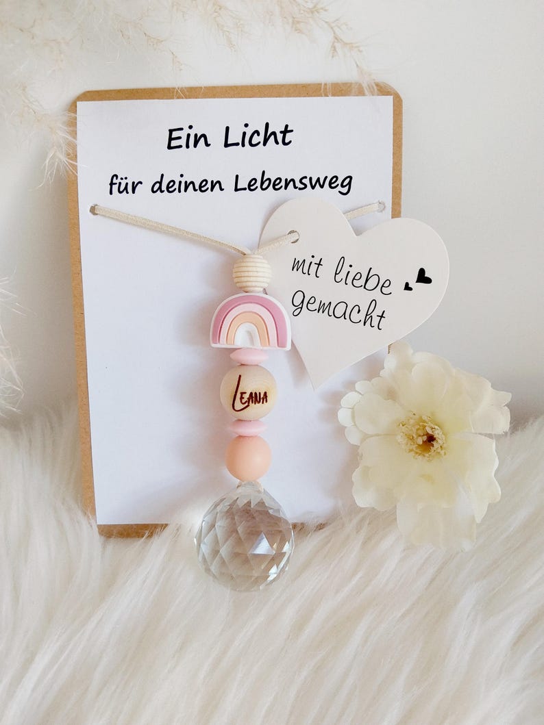 Sonnenfänger als Geschenk zur Geburt, Taufe oder Babyparty. Personalisiertes Geschenk zur Geburt, Geschenk Neugeborenes, personliertes Geschenk Taufe, Geschek Taufpatin
