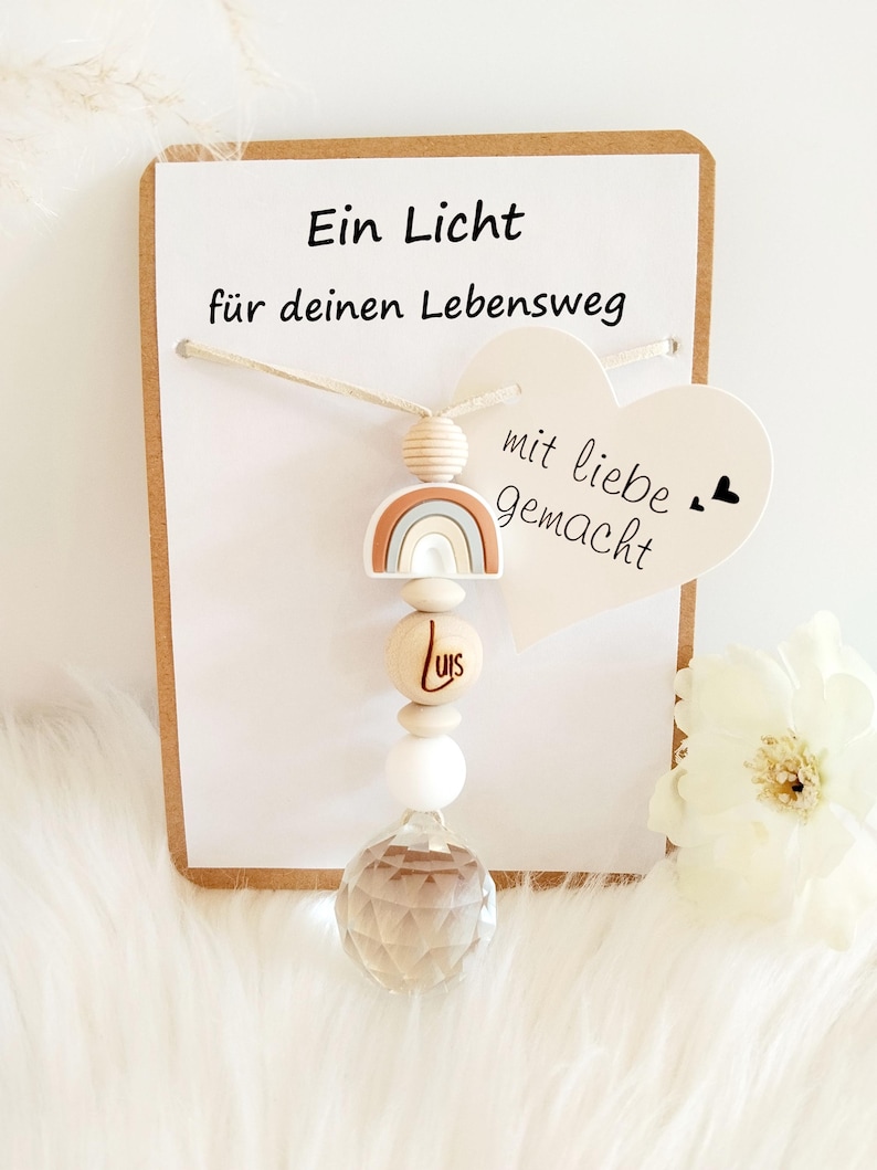 Sonnenfänger als Geschenk zur Geburt, Taufe oder Babyparty. Personalisiertes Geschenk zur Geburt, Geschenk Neugeborenes, personliertes Geschenk Taufe, Geschek Taufpatin