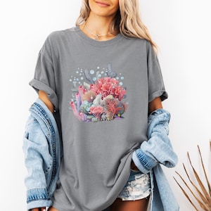 Coral Reef Digital Illustration PNG | Vibrant Underwater Ocean Clipart for Sublimation & Print