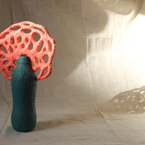 Paper Sculptural Vase / Paper Pulp Vessel / Sustainable Art ...