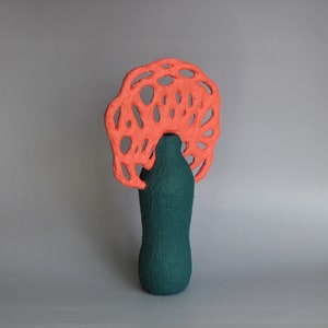 Paper Sculptural Vase / Paper Pulp Vessel / Sustainable Art ...