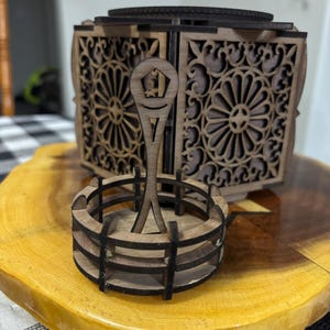 Laser-Cut Wooden Jewelry Box | Intricate Gothic Floral Design | Unique Gift for Her | Handmade Organizer