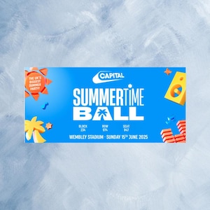 Hauptstadt - Summertime Ball - 2025 Welttournee Konzertkarte zum ausdrucken | Konzertreise | Überraschungsgutschein Erinnerungsstücke | Souvenir-Karte