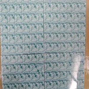 Fichas de mahjong tradicionales americanas con estampado de nácar menta en acrílico. imagen 5