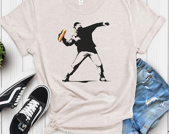 Banksy Inspired Protest Shirt: Sandwich Thrower, Washington DC Activist Tee