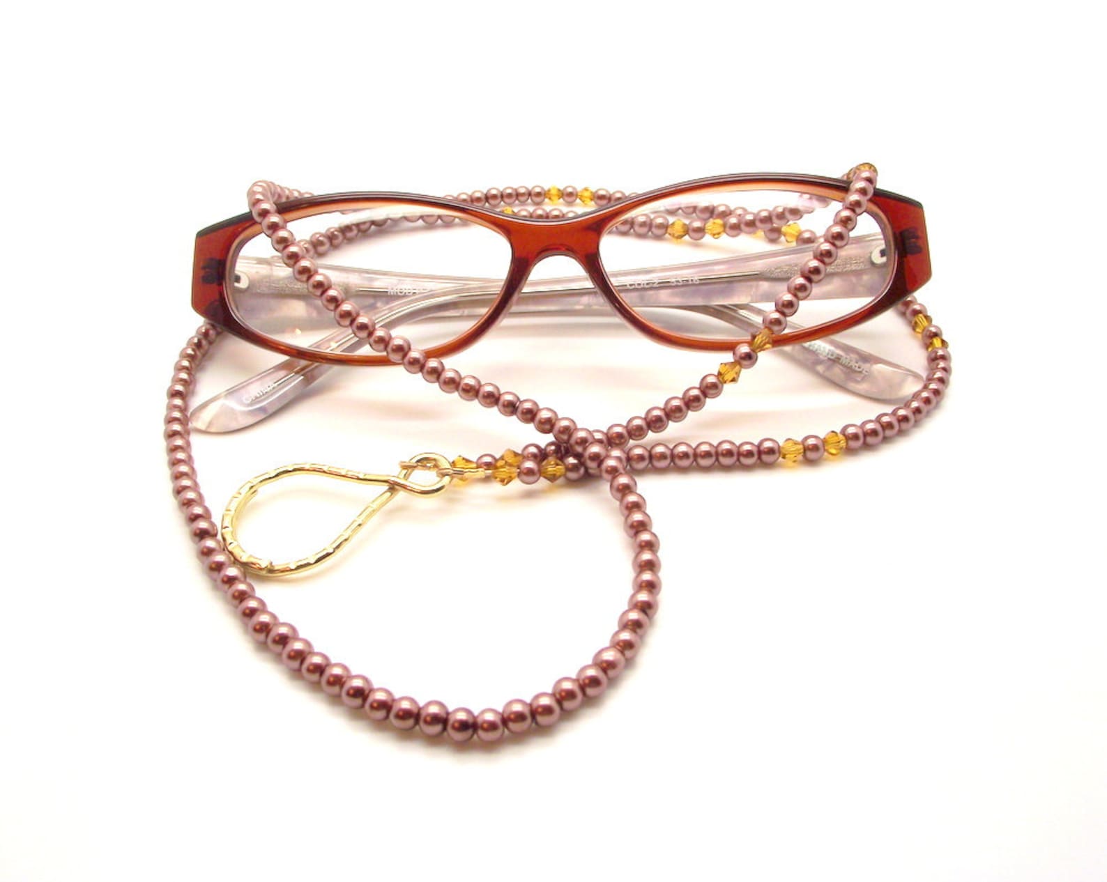 Eyeglass Holder Brown Eyeglass Lanyard Creamy Chocolate Etsy