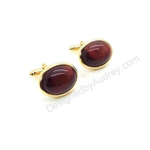 Red Tuxedo Shirt Studs - Burgundy Blush Red Tigers Eye Tuxedo Shirt Studs – Red Tigers Eye Tuxedo Shirt Studs image 10