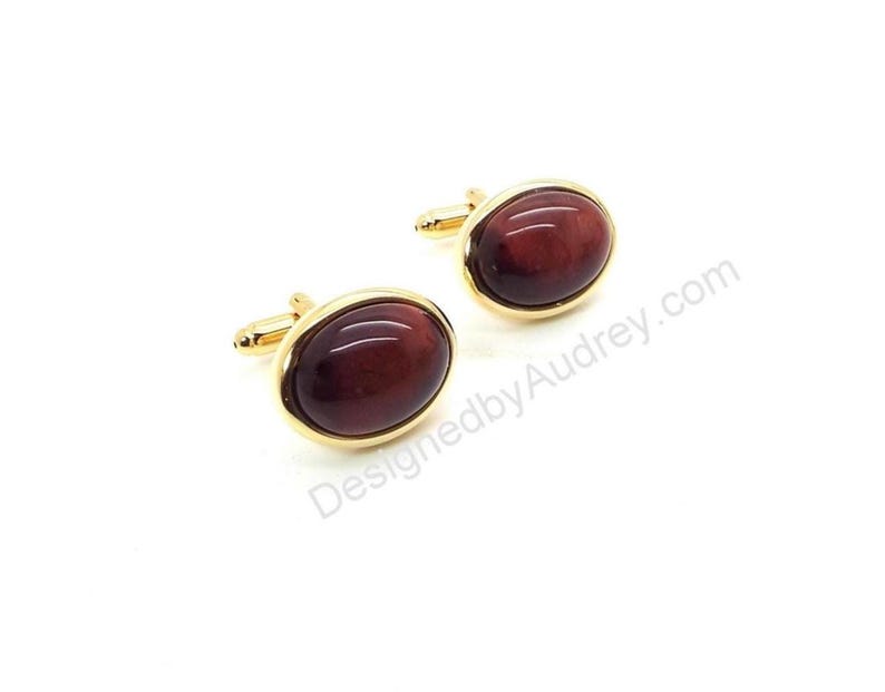 Red Tuxedo Shirt Studs - Burgundy Blush Red Tigers Eye Tuxedo Shirt Studs – Red Tigers Eye Tuxedo Shirt Studs image 10