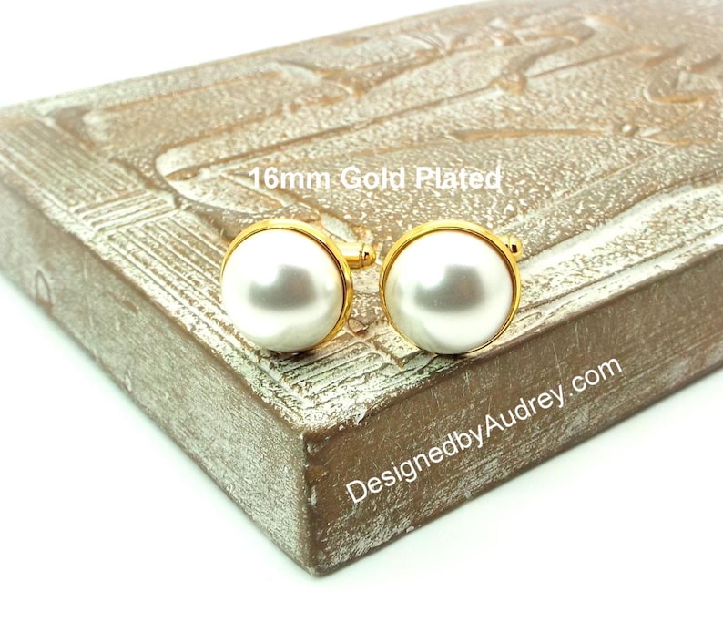 Winter Frost - White Pearl Tuxedo Shirt Studs – White Tuxedo Shirt Studs image 12