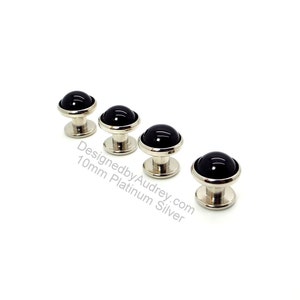 Black Tuxedo Shirt Studs - Black Onyx Tuxedo Stud Set –  Onyx Tuxedo Shirt Studs - Black Onyx Shirt Studs