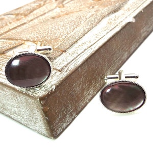 Black Pearl Cufflinks - Misty Moonlight Black Mother of Pearl Cufflinks III – Black Mother of Pearl Cufflinks
