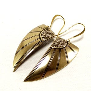 Gold Earrings - Golden Egyptian Wings of Love Earring Set