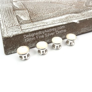 White Mother of Pearl Tuxedo Shirt Studs – White Pearl Tuxedo Shirt Studs – White Tuxedo Shirt Studs image 4