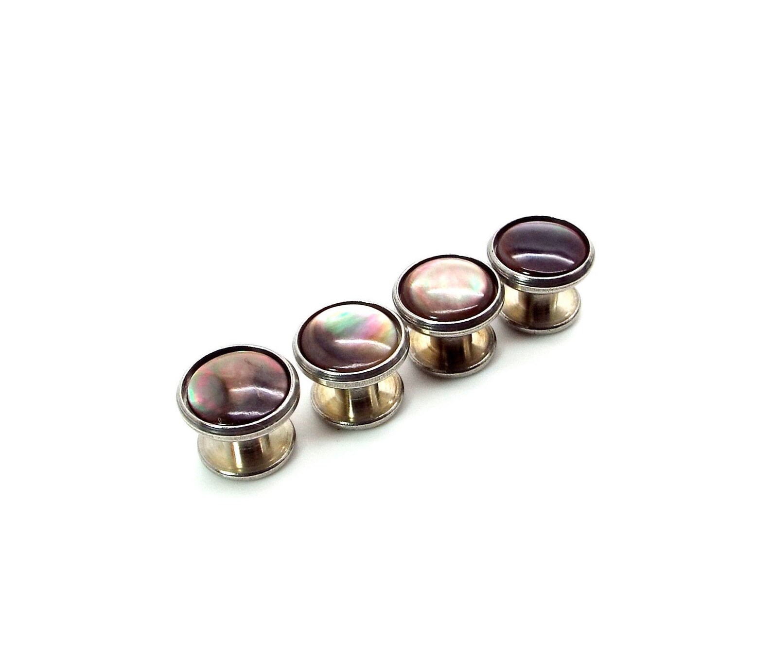 Black Mother of Pearl Tuxedo Shirt Studs Black Pearl Tuxedo - Etsy