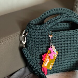 Small Crochet Crossbody Bag – Handmade Shoulder Purse with Strap – Eco-Friendly Gift – Custom Color Bag for Her