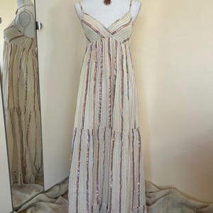 Boho Summer Dress, Maxi Cottagecore Dress for Women, Organic Cotton Boho Summer Dress, Vacation Dress, Colourful Summer Dress