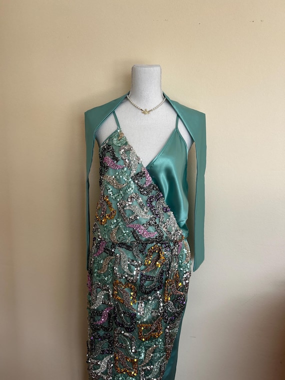 mini dress spring formal Floral Embellished Mikado Mini Dress – Bridal and Formal main image 0
