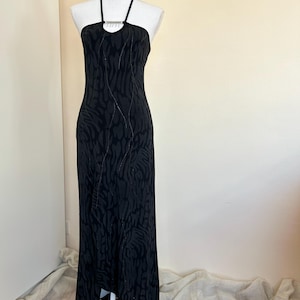 Glitter Halter Maxi Dress: Backless Y2K Club Outfit