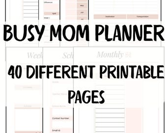 Cute Pink Mom Planner Printable Download
