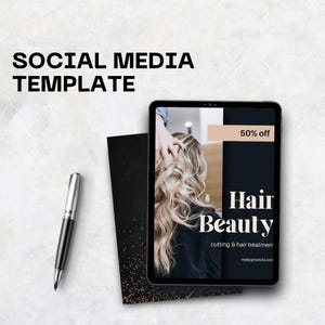 25 Hair Stylist Instagram Templates | Salon Branding | Editable Social Media Canva Posts