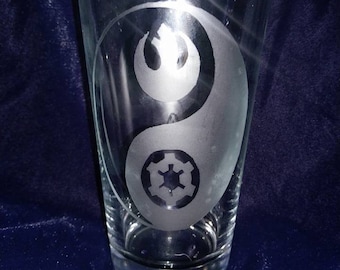 Star Wars Yin Yang Glass