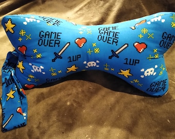 Video Game Themed Bone Shaped Pillow