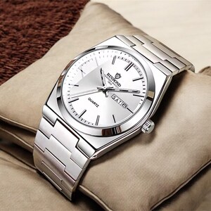 Luxury Men's Stainless Steel Watch - Elegant & Waterproof Wristwatch - Gift for Him
