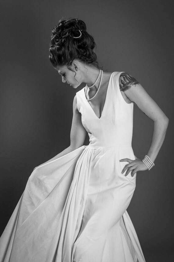 denim evening gown