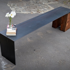 Floating Steel Waterfall Bench
