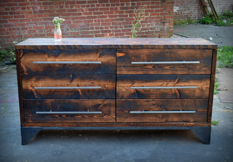 Reclaimed Wood Dual Column Dresser image 5