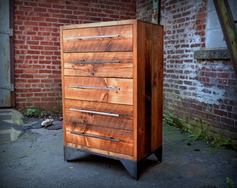 Reclaimed Wood Single Column Dresser