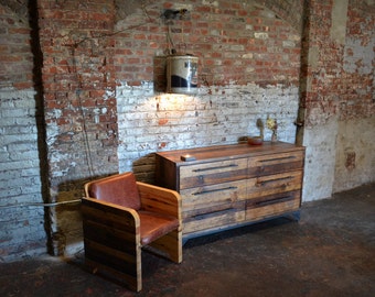 Reclaimed Wood Dual Column Dresser