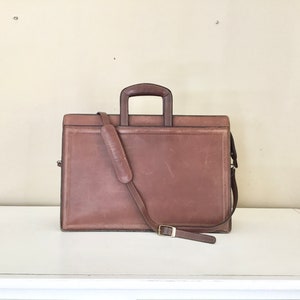 JOSEPH DANIEL Cartera de cuero marrón vintage - Funda para portátil