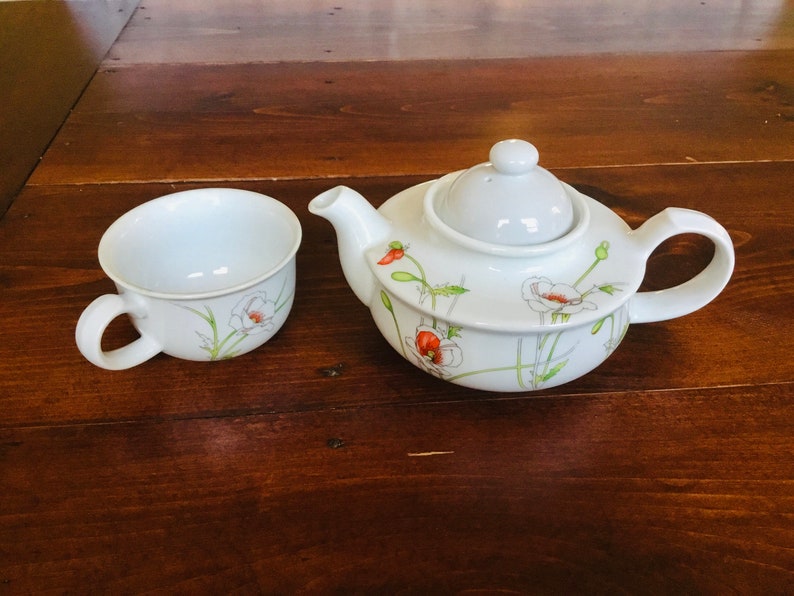 Vintage Teapot and Cup Set Toscany Prelude Collection Japan Etsy