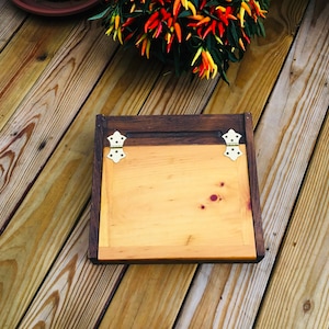 Vintage Wood Writing Desk Lap Desk with slant slope to Top
