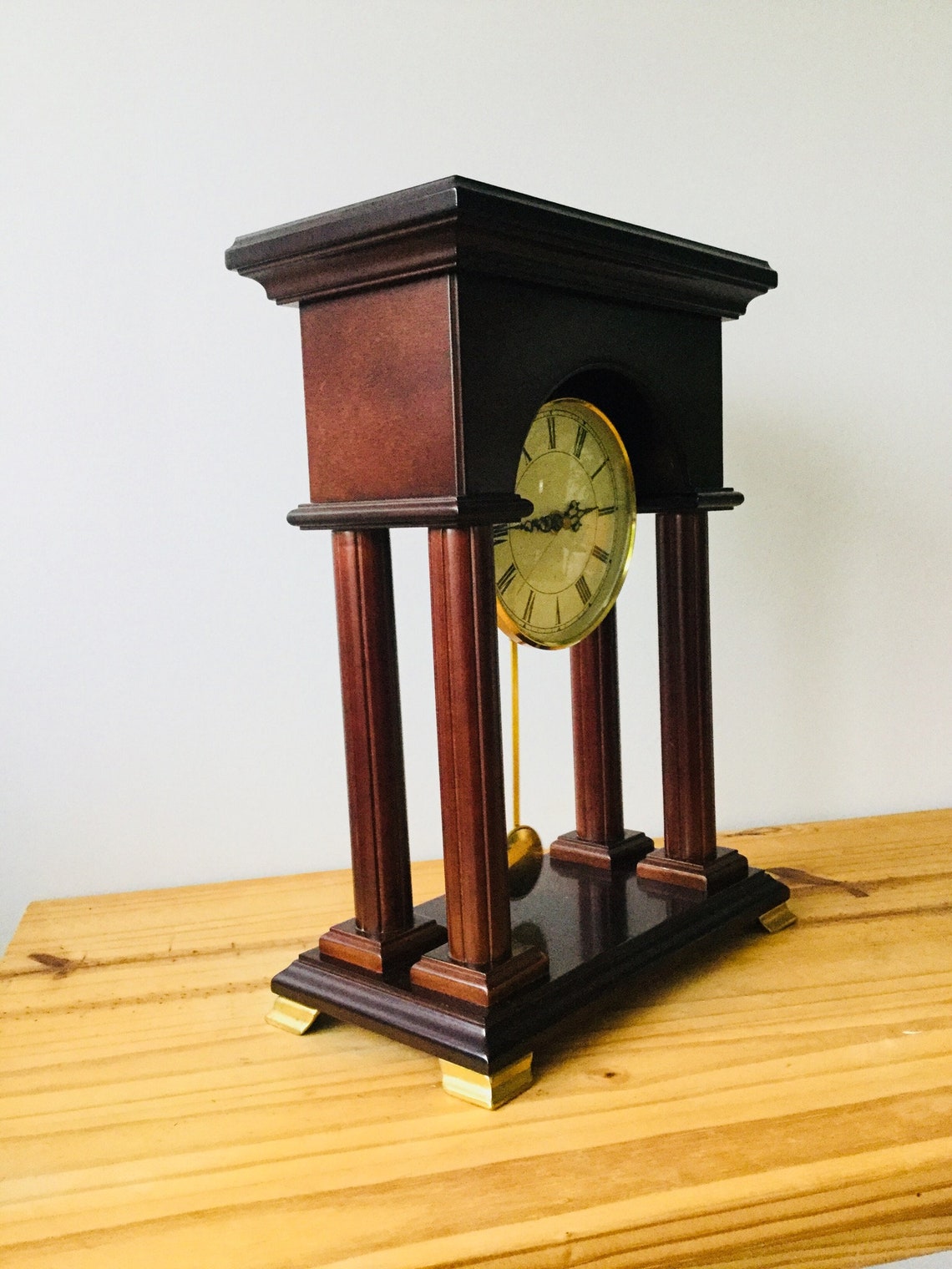 Vintag The Bombay Company Mantel Clock Battery Operated Etsy
