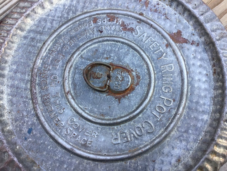Vintage/ Antique Tin EKCO Safety Ring Pot Cover Lid Farmhouse Decor Etsy