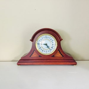 Vintage Westminster Quartz Wood Shelf, Large Mantle Clock