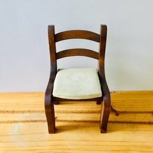 Vintage Hand Made Wood Doll Chair