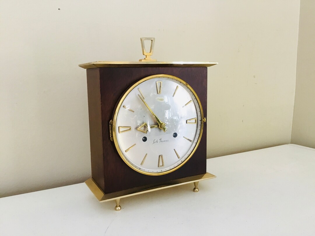 Vintage Seth Thomas Germany Mantel Shelf Clock for Decoration or Parts